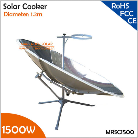 Portable parabolic solar cooker with higher efficiency