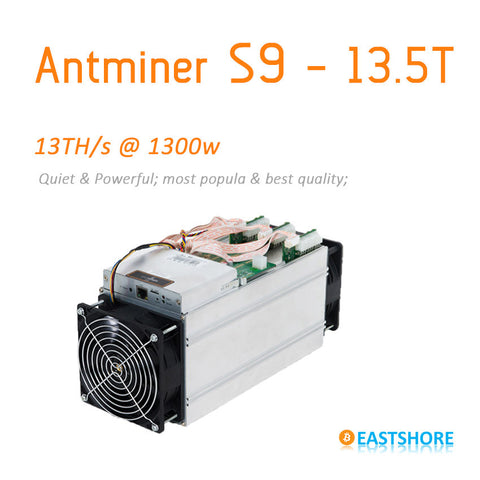[SOLD OUT] Antminer S9 13.5TH Bitcoin Miner Newest 16nm.